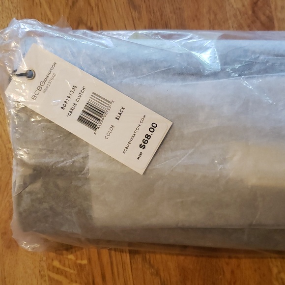 BCBG Generation Carlie Crossbody Clutch Black Print Nwt - Picture 7 of 8